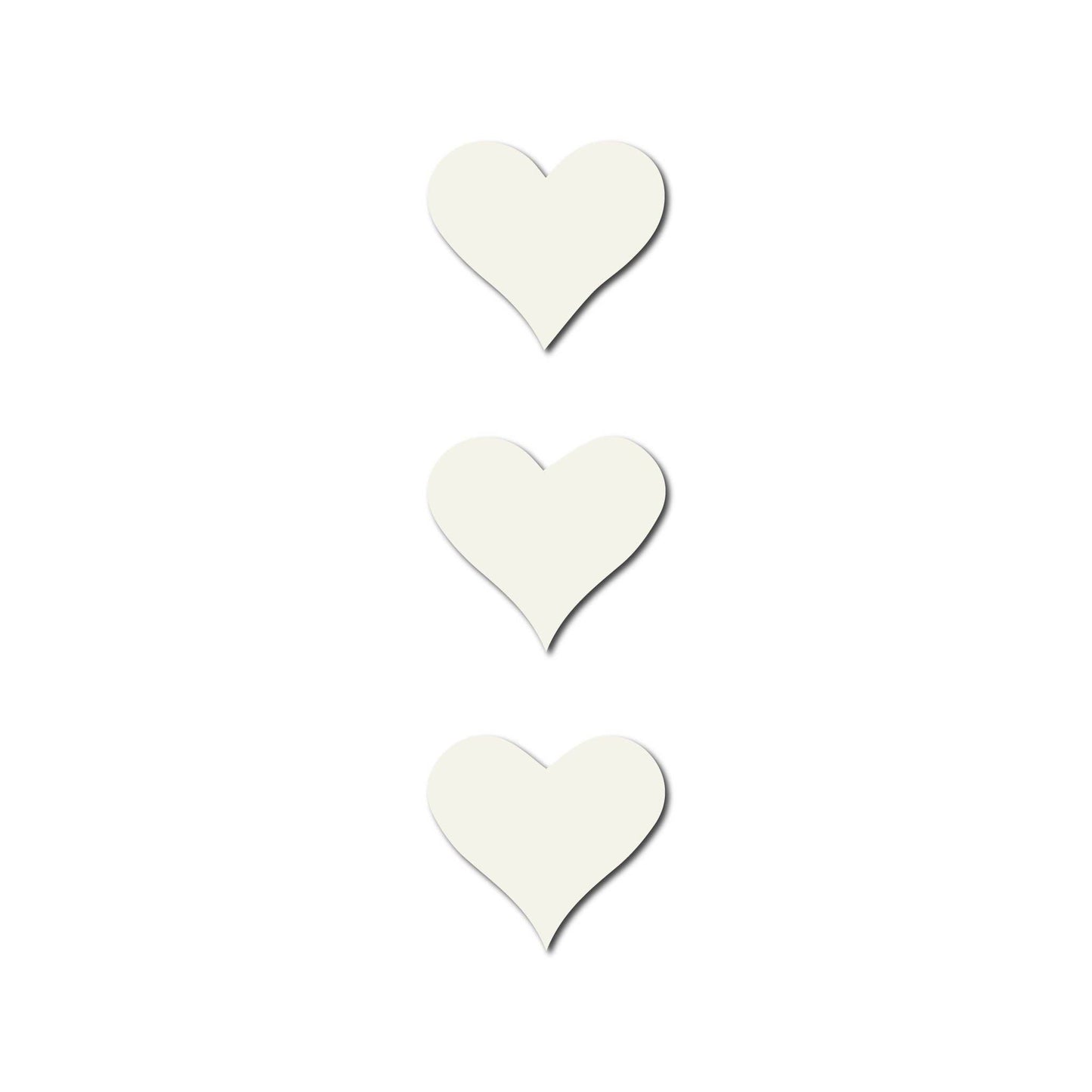 Real Wood Heart Silhouette 3 piece Mini Magnet