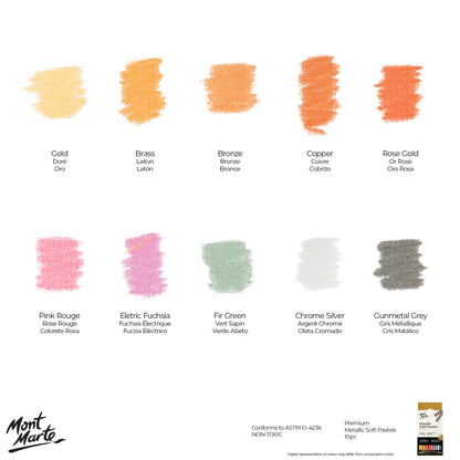 Metallic Soft Pastels Premium 10pc