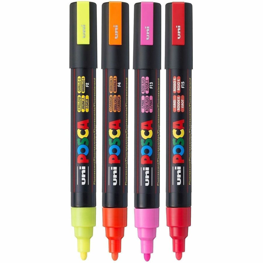 POSCA PC-5M WaterBased Paint Marker Neon 4 Color Set