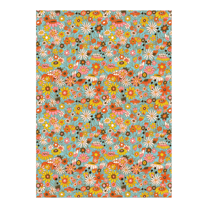 Groovy Bloom Gift Wrap Sheet
