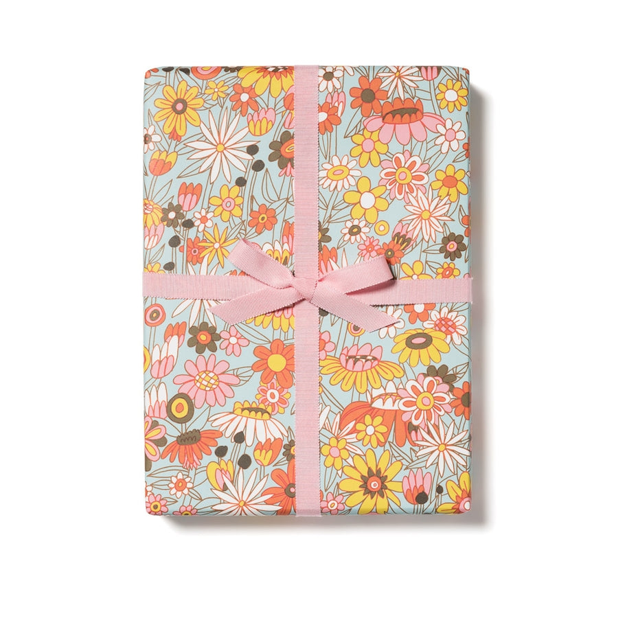 Groovy Bloom Gift Wrap Sheet
