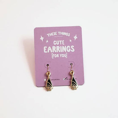 Hanging Bat Earrings