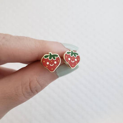 Happy Strawberry Earrings