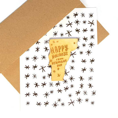 Happy Holidays from Vermont Magnet with Card