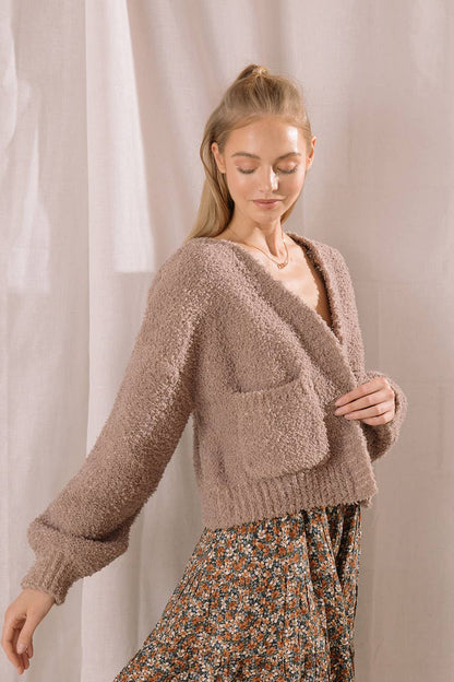 Shaggy Fuzzy Warm Cardigan