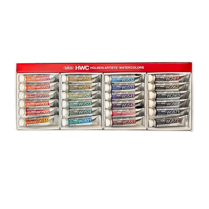 Holbein Artists' Watercolors - Granulating Set of 24 (5 ml)