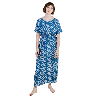 Aimee Maxi Dress Indigo Heart Floral