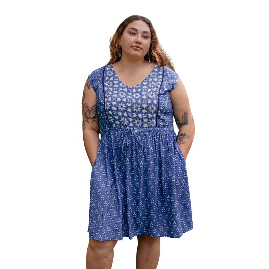 Nashville Plus Size Dress Indigo Mix
