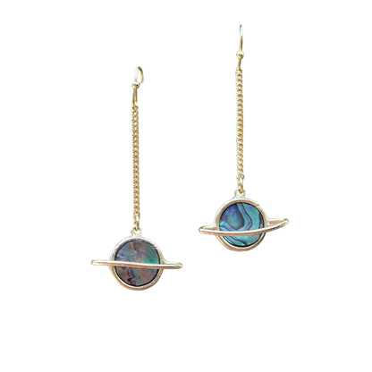 Saturn Chain Earrings Shell