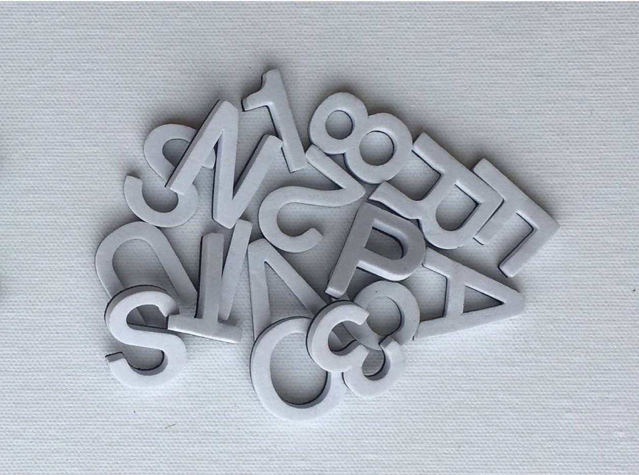White Letterlove Magnetic Letters