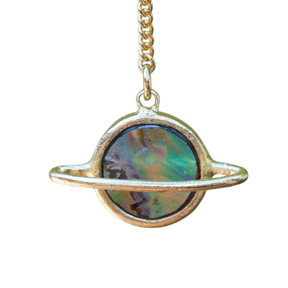 Saturn Chain Earrings Shell