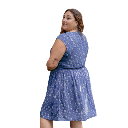 Nashville Plus Size Dress Indigo Mix