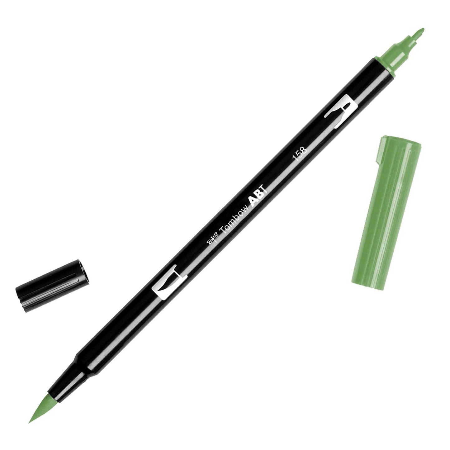 Dual Brush Pen Art Markers - 158 Dark Olive