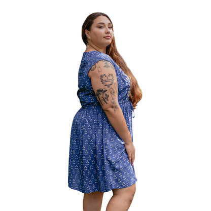 Nashville Plus Size Dress Indigo Mix