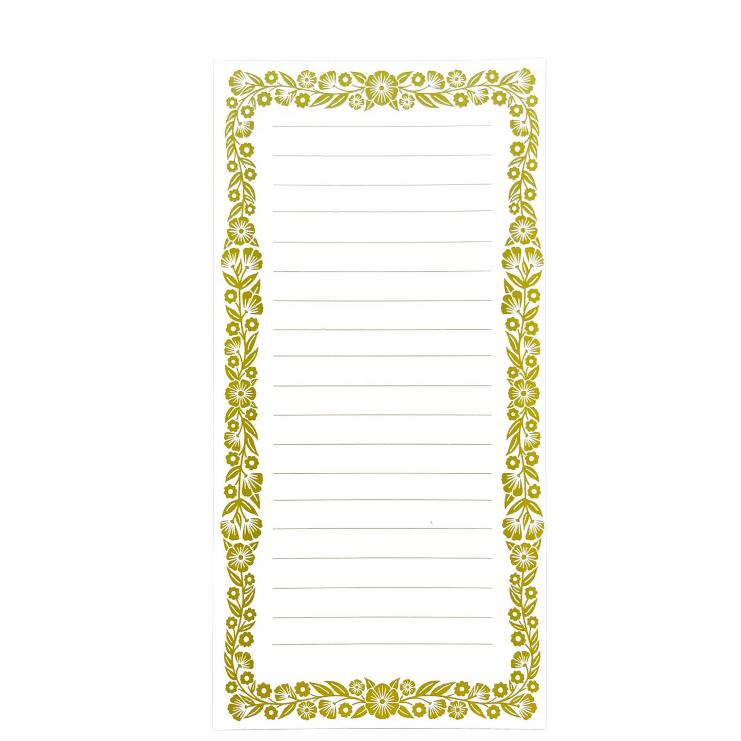 Floral Lined Market Notepad