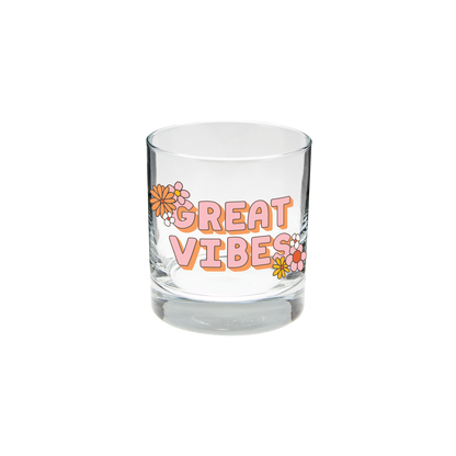 Flower Power Individual Rocks Glasses