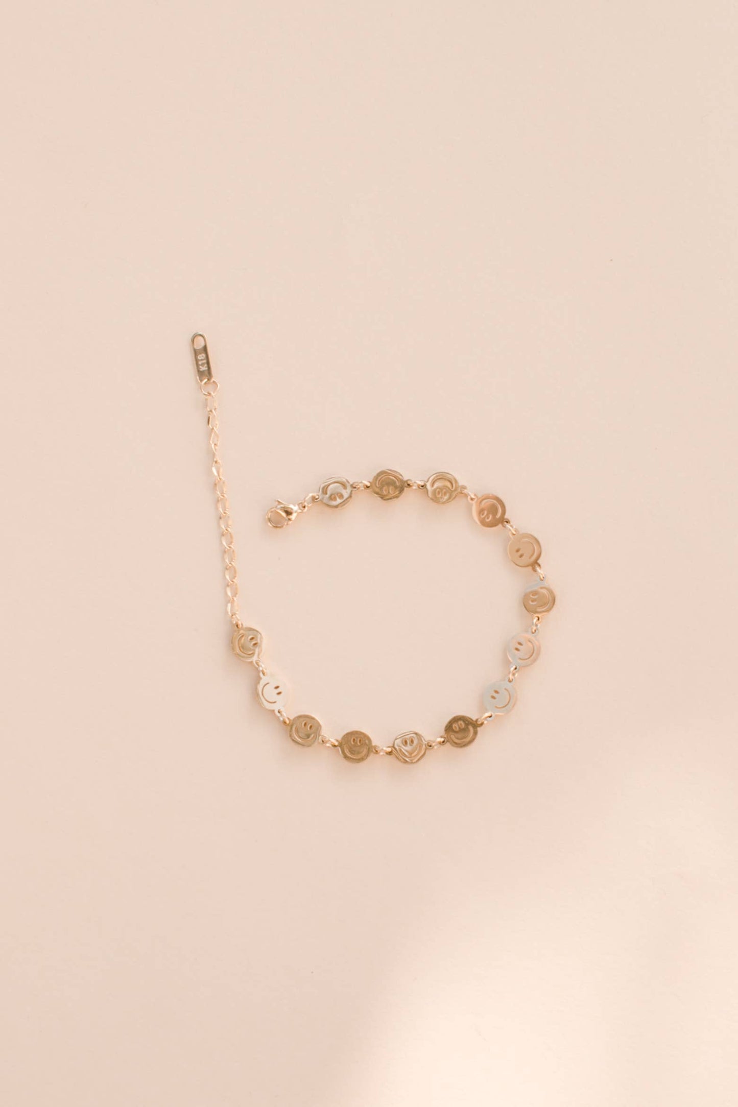 Gold Plated Smiley Bracelet