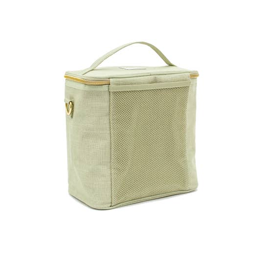 Sage Green Linen Lunch Poche