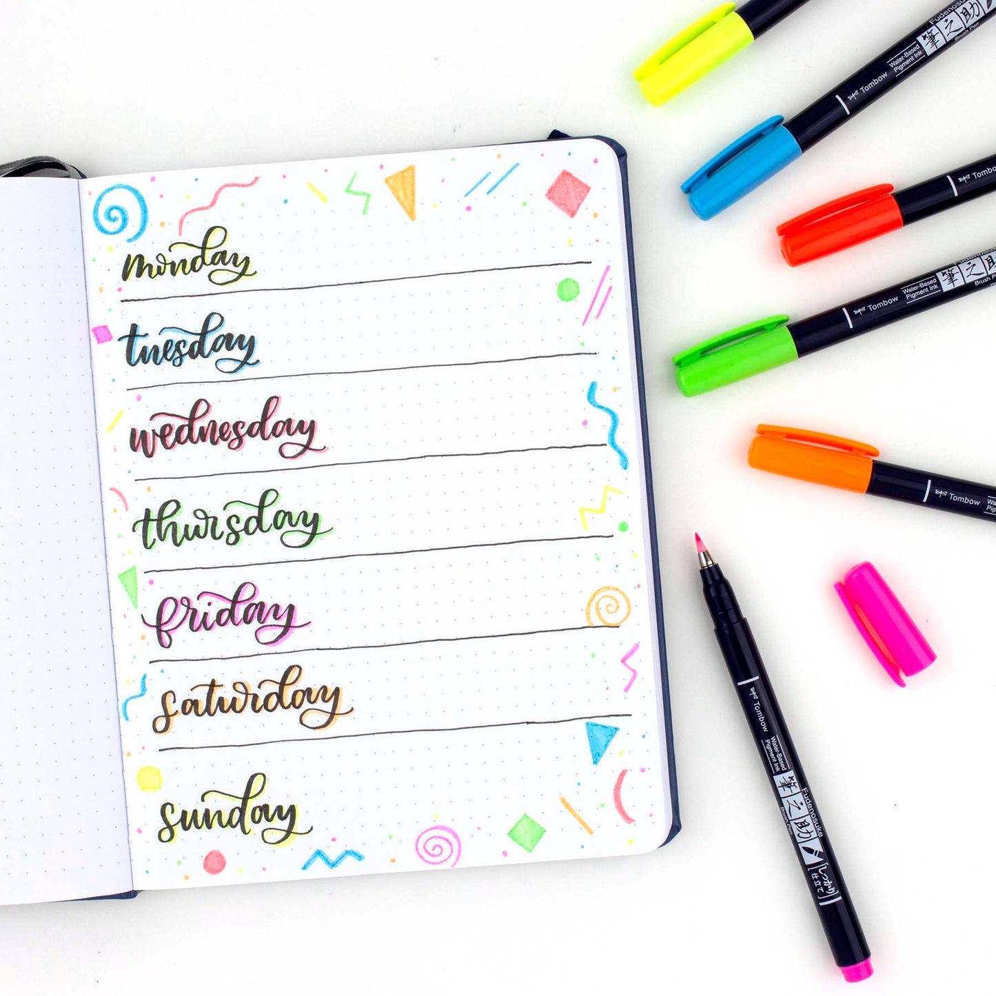Fudenosuke Calligraphy Brush Pen - Neon Yellow
