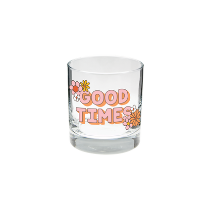 Flower Power Individual Rocks Glasses