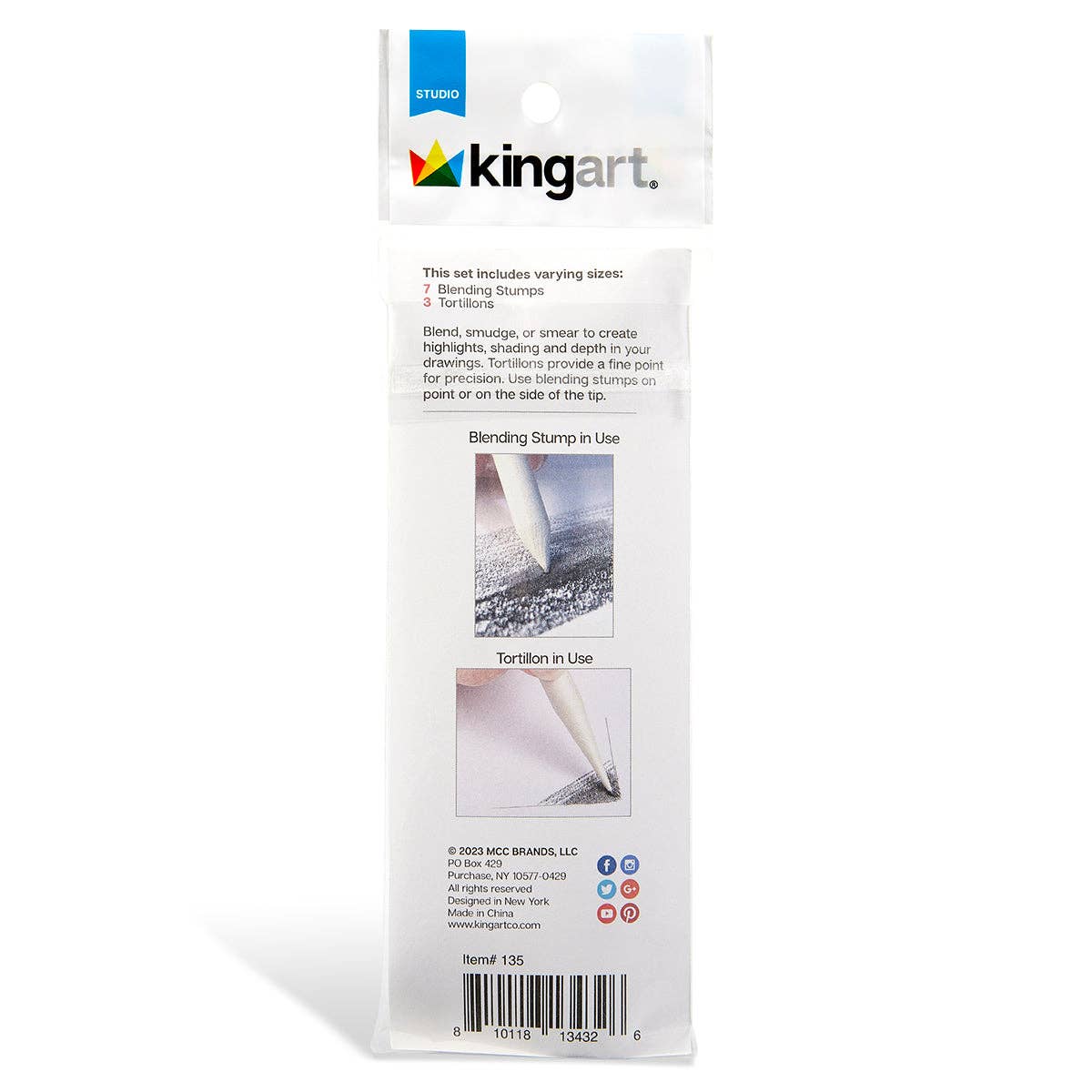 KINGART Blending Stumps & Tortillons