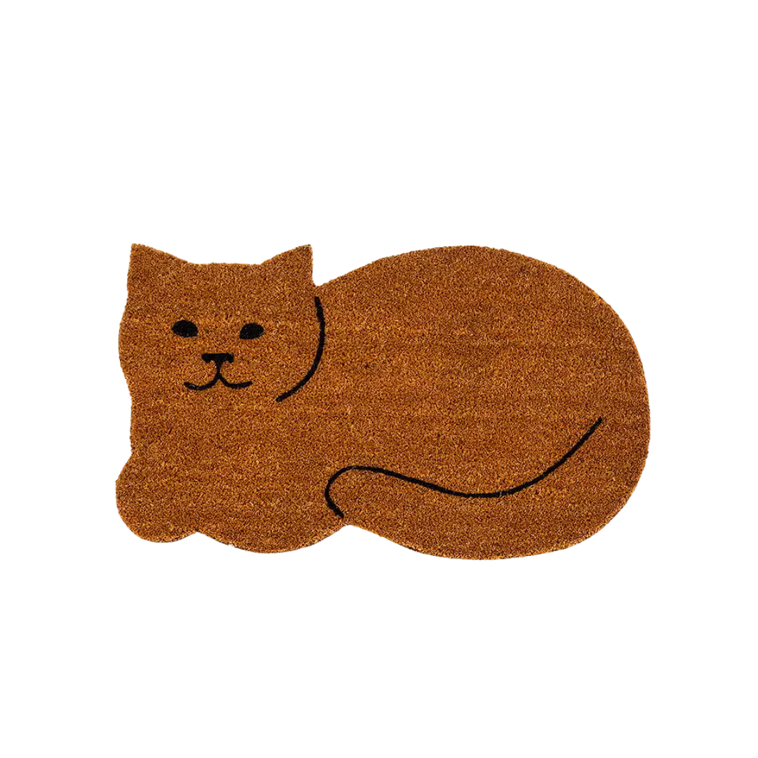 Resting Cat Shaped Doormat