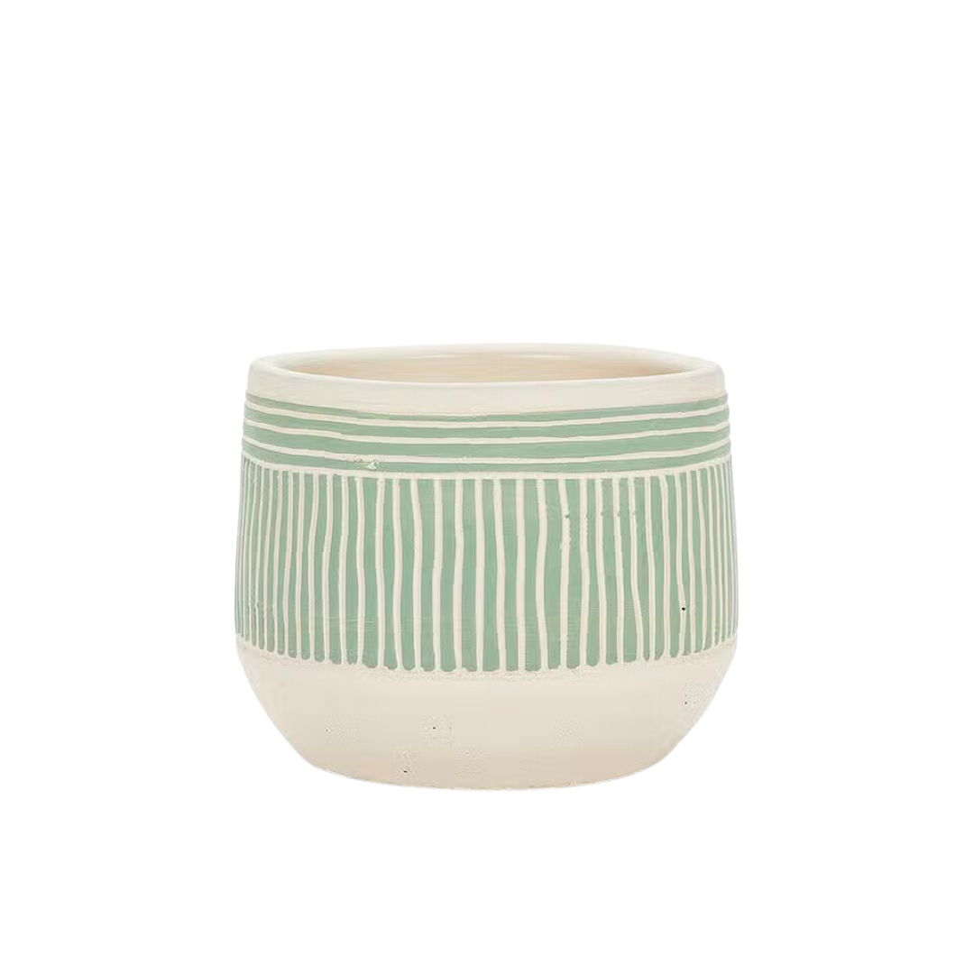 Green Etched Planter