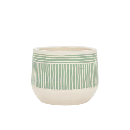 Green Etched Planter