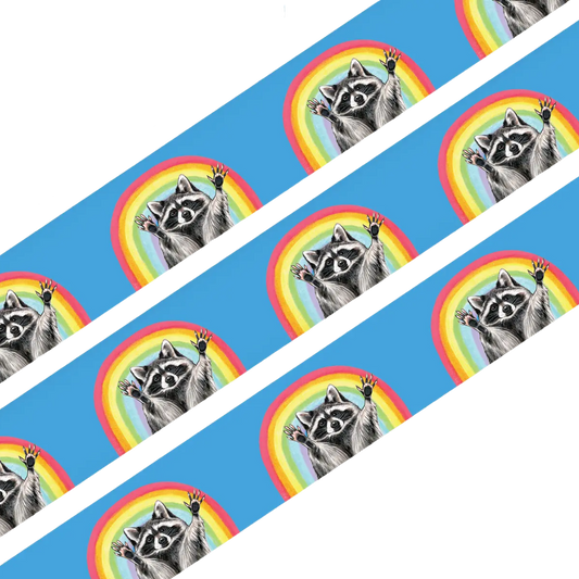 Rainbow Raccoon Washi Tape
