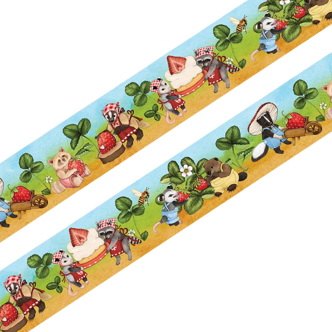 Strawberry Farm Critters Washi Tape