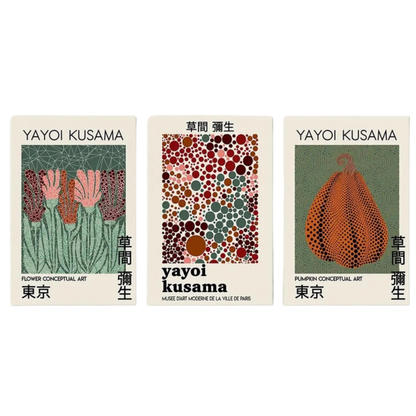 Contemporary Yayoi Kusama Retro Wall Art 18x24
