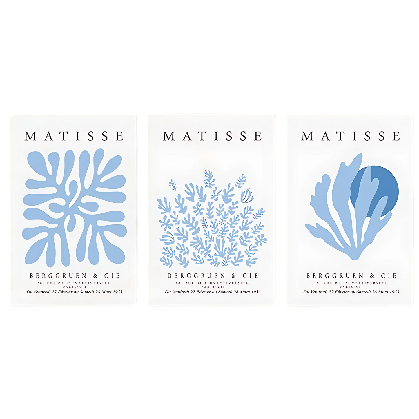 Light Blue Henri Matisse Wall Art Print 18x24