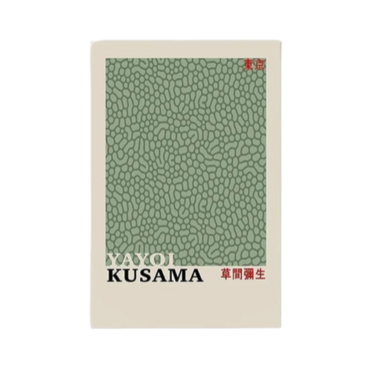 Yayoi Kusama Sage Green Print 18x24