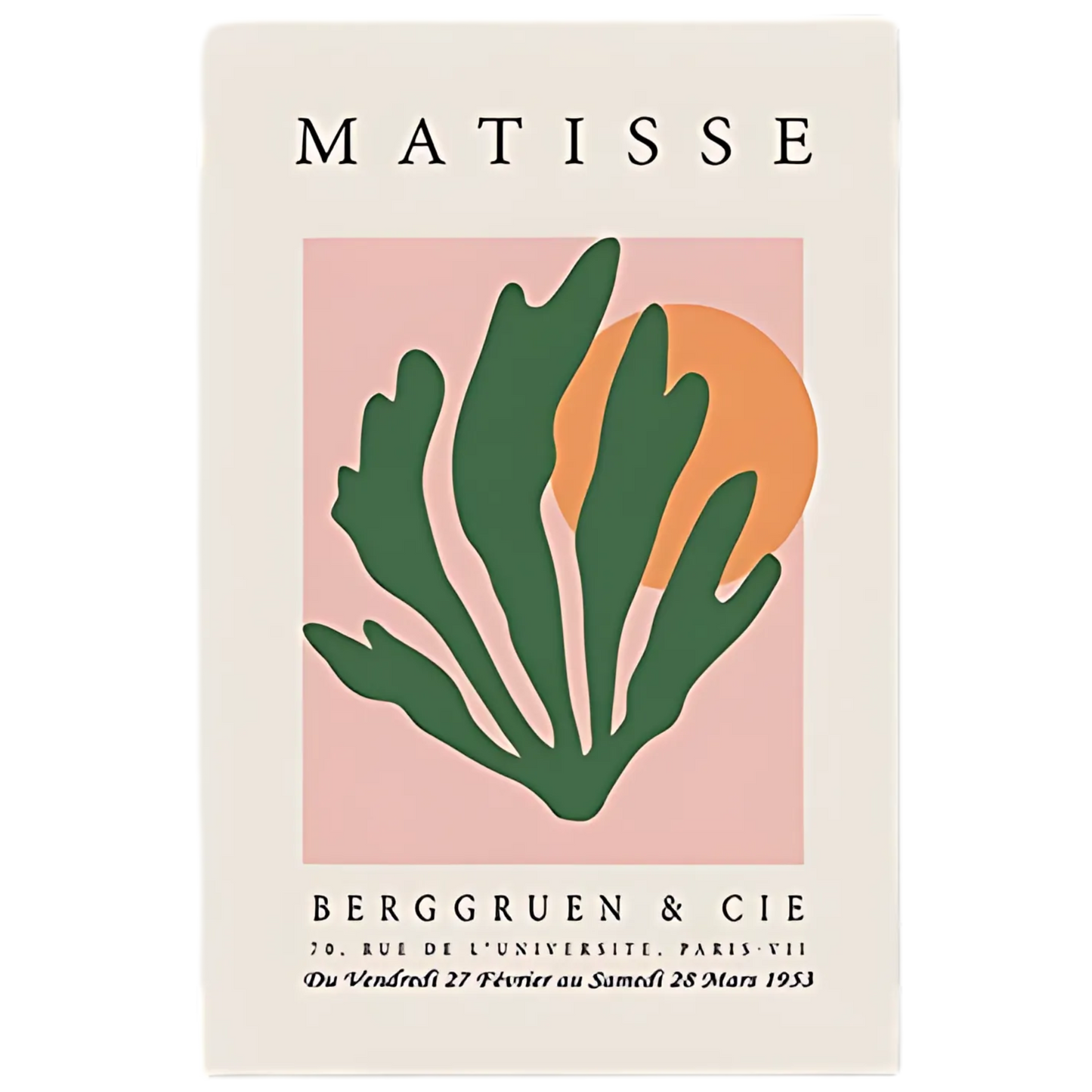 Pink Green Matisse Abstract Poster 18x24