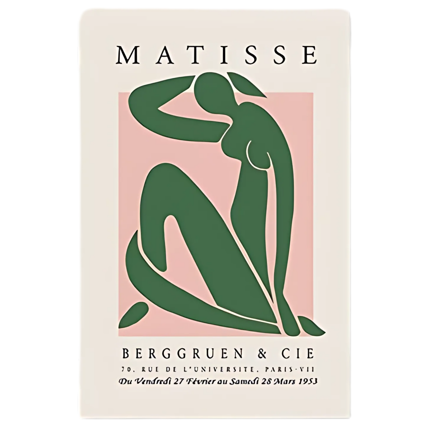Pink Green Matisse Abstract Poster 18x24
