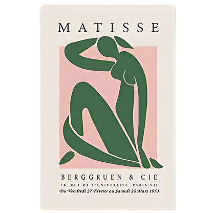 Pink Green Matisse Abstract Poster 18x24