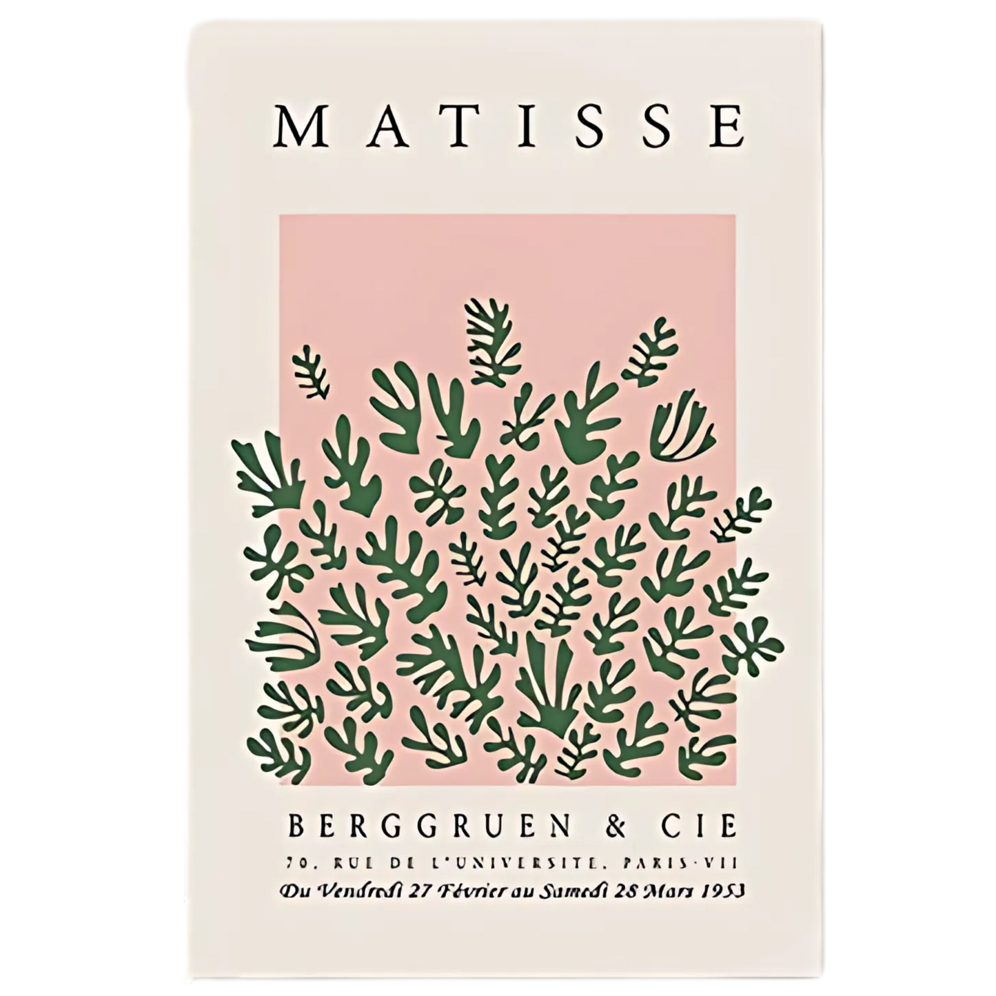 Pink Green Matisse Abstract Poster 18x24