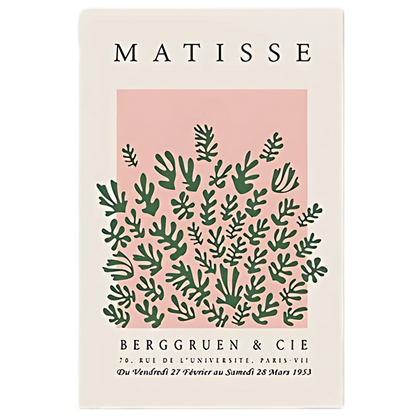 Pink Green Matisse Abstract Poster 18x24