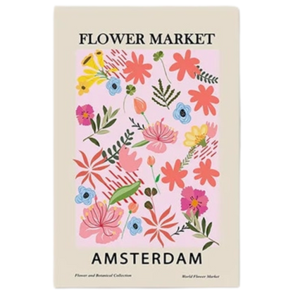 Pink and Beige Flower Market Poster