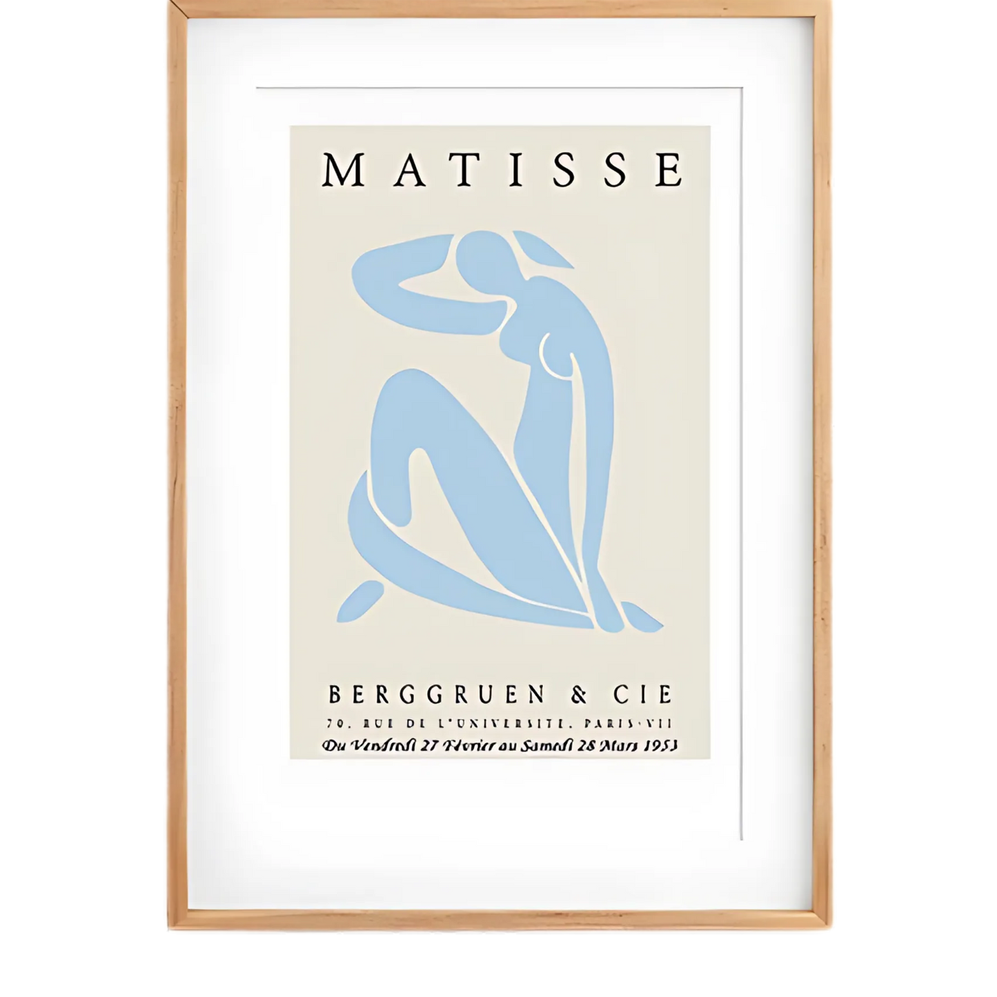 Blue & Beige Matisse Wall Art Print 18x24