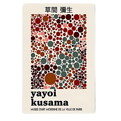 Contemporary Yayoi Kusama Retro Wall Art 18x24