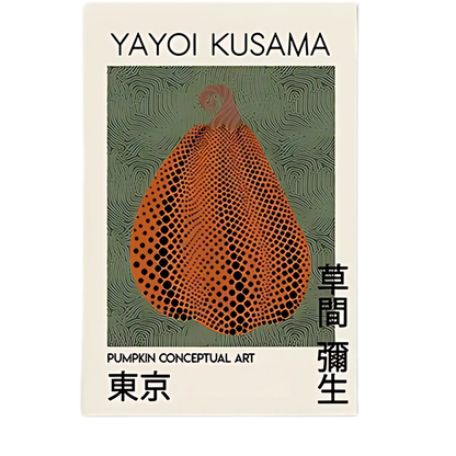 Contemporary Yayoi Kusama Retro Wall Art 18x24