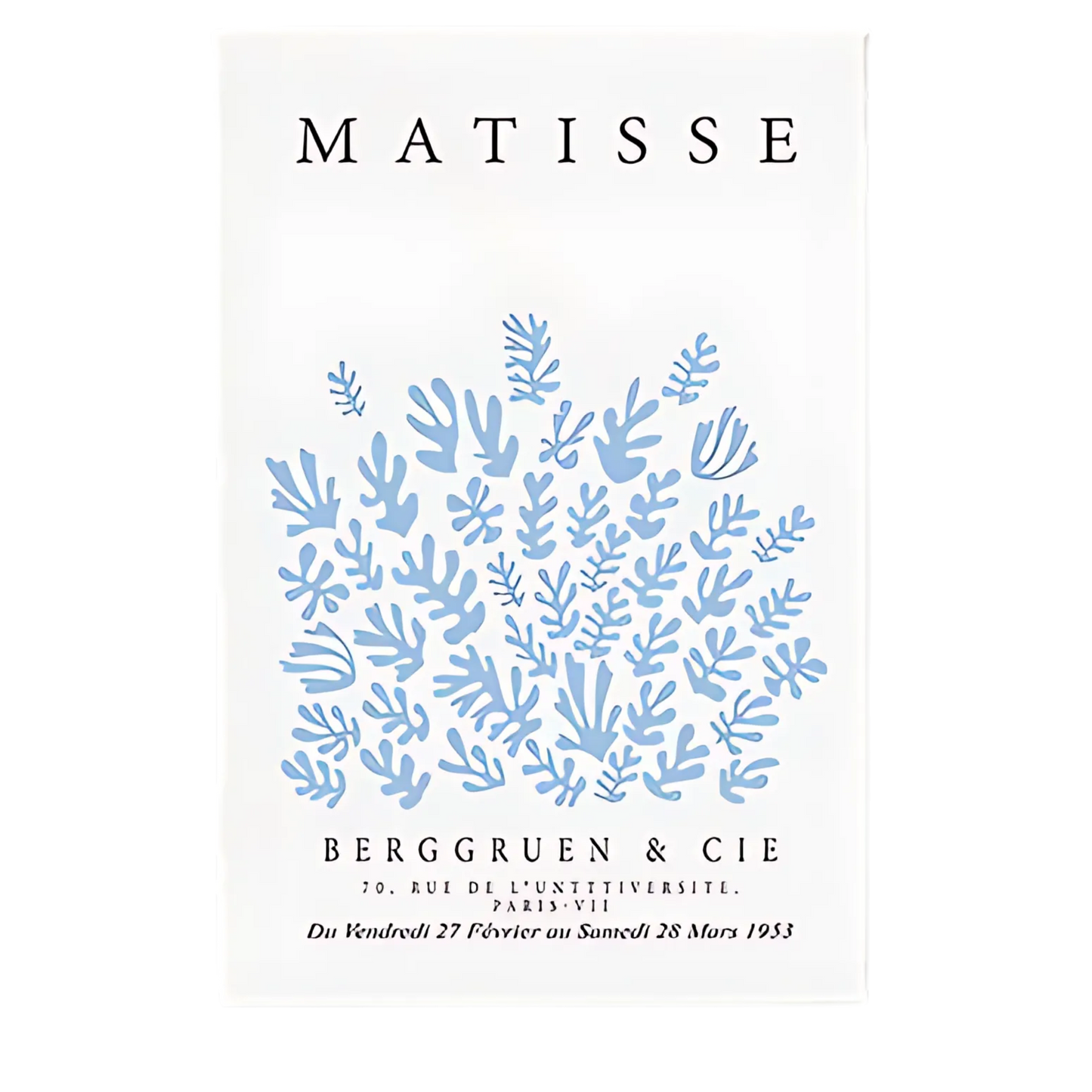 Light Blue Henri Matisse Wall Art Print 18x24