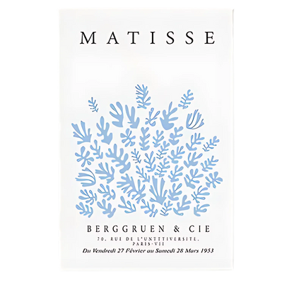 Light Blue Henri Matisse Wall Art Print 18x24