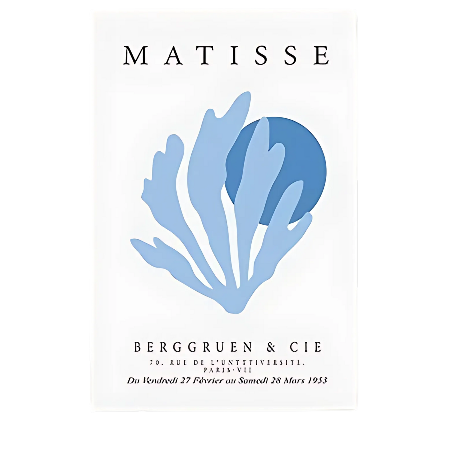 Light Blue Henri Matisse Wall Art Print 18x24