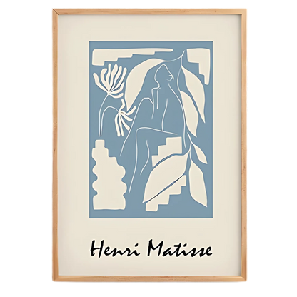 Blue Abstract Wall Art Print -18x24