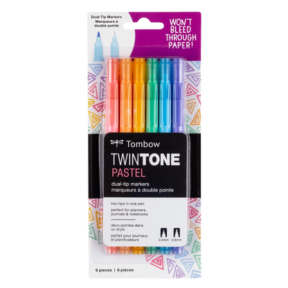 Twintone Marker Set – Pastel, 6-Pack