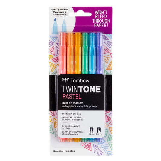 Twintone Marker Set – Pastel, 6-Pack