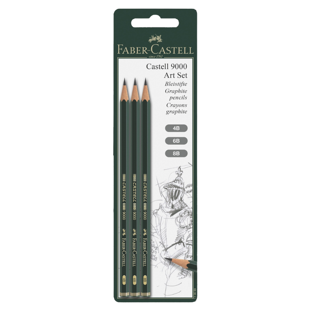 Faber-Castell 9000 Graphite Pencil Art Set – 3 Count