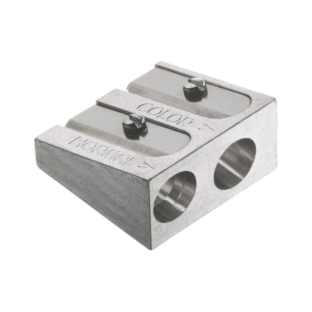 Double Hole Metal Pencil Sharpener – Color & Graphite